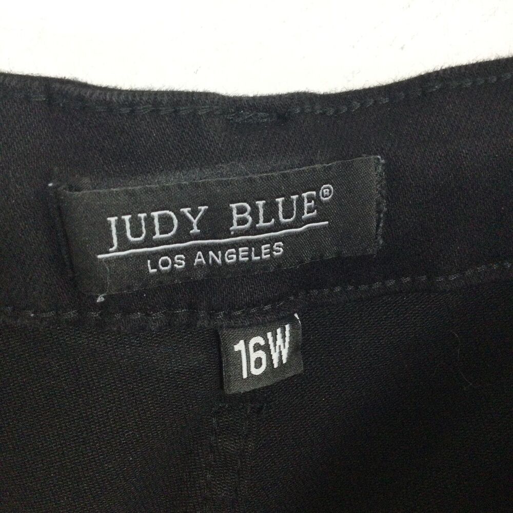 Judy Blue Womens Los Angeles Jogger Pants Skinny Drawstring Waist Black Size 16W - Picture 15 of 16